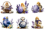 Lavender Easter Chicks Clipart, an Illustration by DreamArtGraphic (Thumbnail 3 of 4)