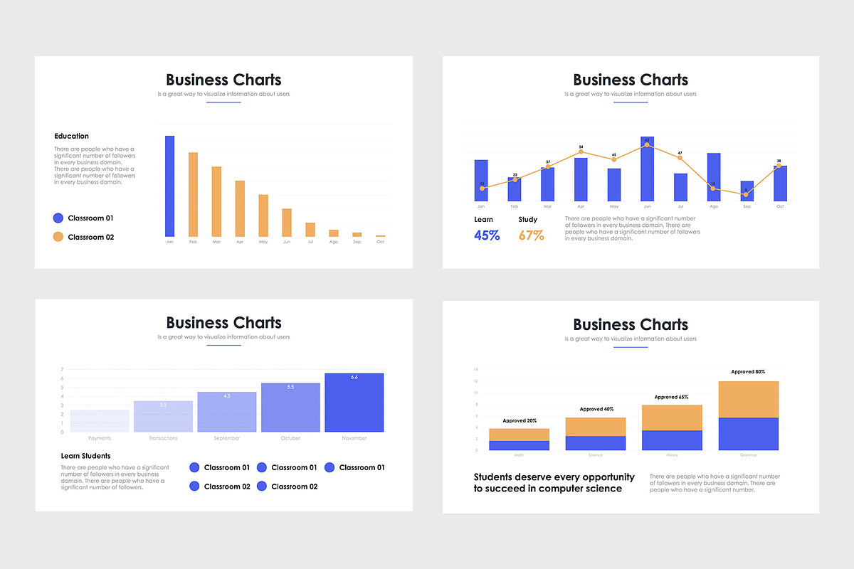 Business Charts PowerPoint Template, a Presentation Template by slidequest (Photo 3 of 6)