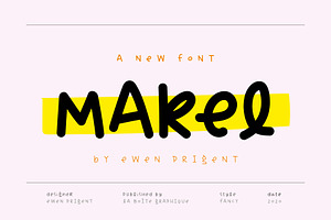 Makel, typography