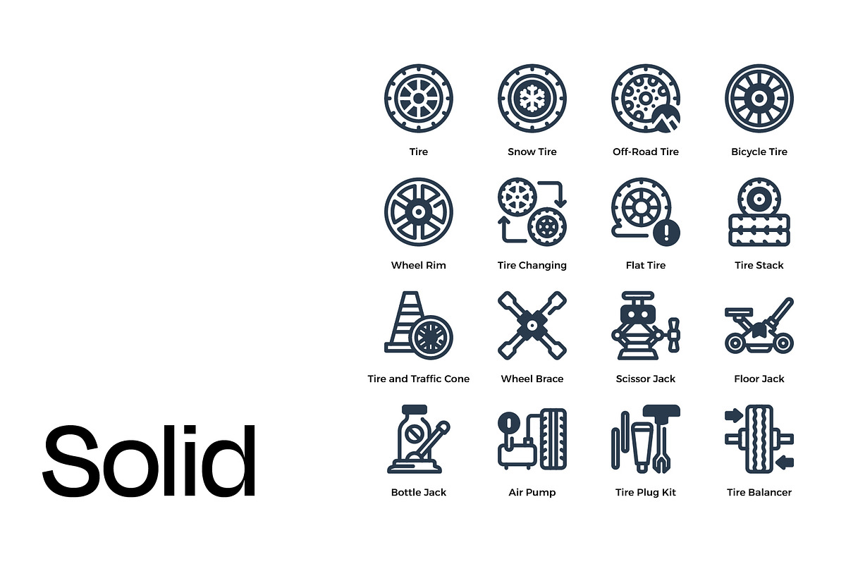 Tire Icon Set, a Duotone Icon by Eklip Studio (Photo 2 of 4)