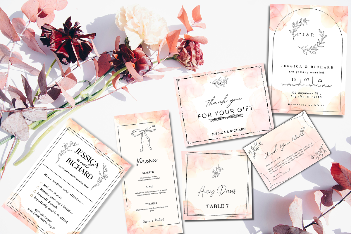 Elegance Wedding Suite Canva, an Invitation Template by WynterLife Studio (Photo 6 of 8)