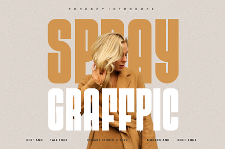 Spray Graffpic - Tall Font, a Sans Serif Font by Iqsiart Studio