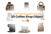 3D Café Props & Barista Assets, an Object 3D Model by Dudukbersama (Thumbnail 1 of 3)