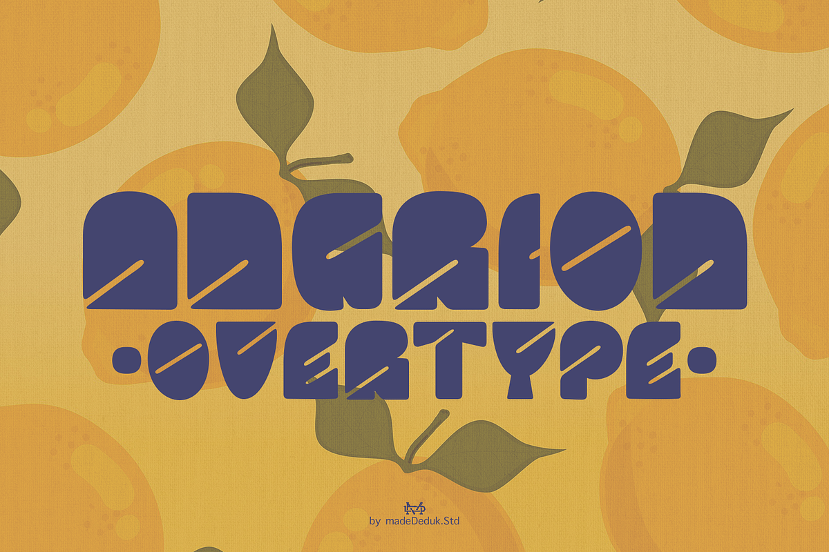 Angrion Overtype, a Symbol Font by madeDeduk (Photo 1 of 8)