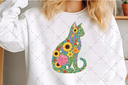 Wildflower Cat PNG, an Illustration by Craft Nest (Thumbnail 6 of 6)