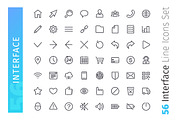 Interface Line Icons Set, an Outline Icon by Voysla's Shop (Thumbnail 2 of 4)
