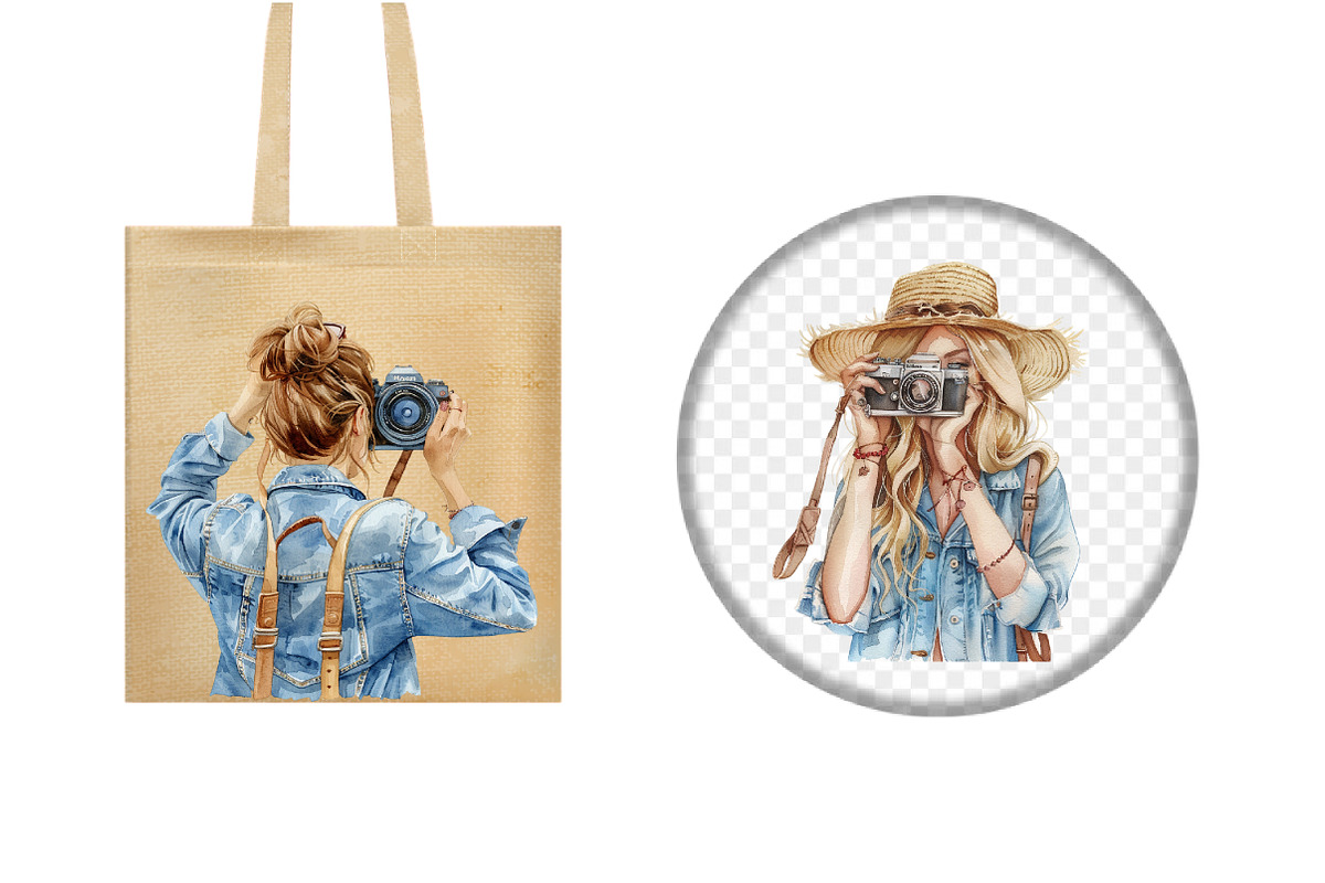 Watercolor Traveler Summer Clipart, an Illustration by Design Market (Photo 5 of 5)