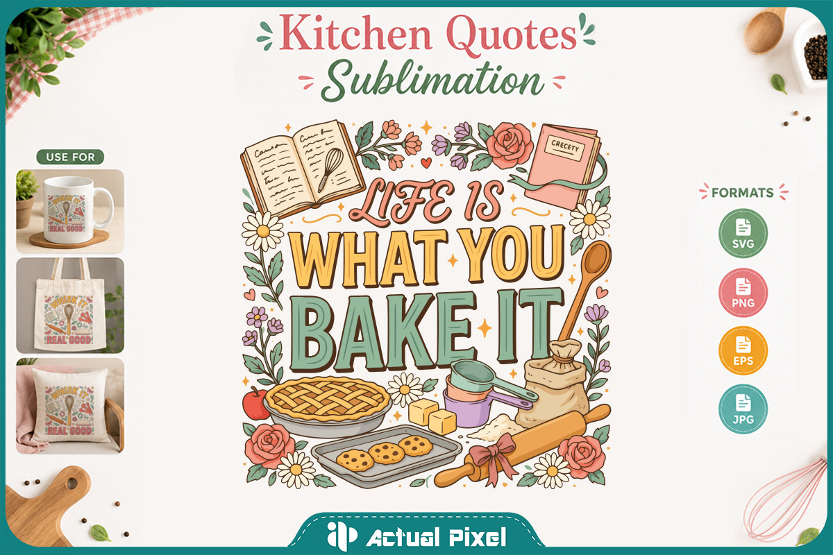 Kitchen Quotes Sublimation Bundle, a Decorative Illustration by Actual Pixel (Photo 11 of 12)
