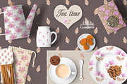Flower fuchsia patterns watercolor, a Pattern Graphic by BrushArtDesigns (Thumbnail 3 of 4)