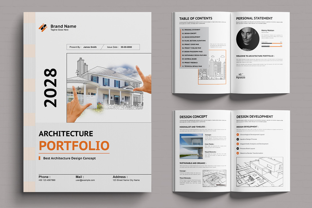 Architecture Portfolio Template, a Brochure Template by MightyDesign (Photo 1 of 6)