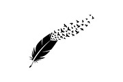Boho Feather Silhouette Vector, an Object Graphic by jahid234 (Thumbnail 43 of 51)