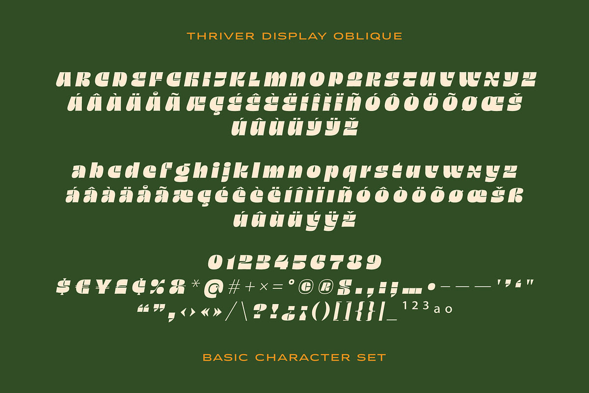Thriver – Retro Display Font Family, a Sans Serif Font by SNI Typeworks (Photo 5 of 11)