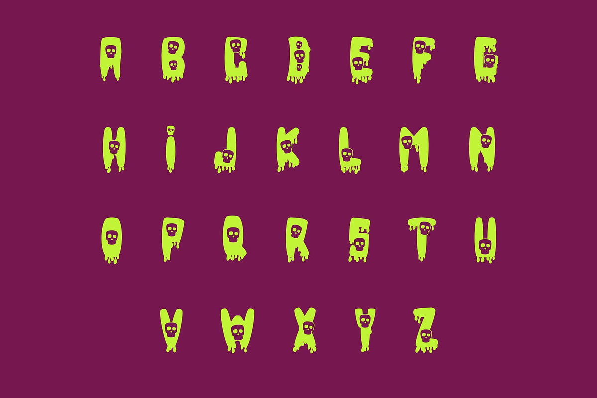 Quick Skull - Decorative font, a Sans Serif Font by Brown Cupple (Photo 2 of 7)