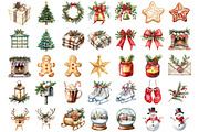 Great Christmas Clipart Bundle, an Illustration by Sublimation Artist (Thumbnail 2 of 6)