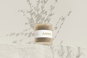 Anno Glass Candle Mockup