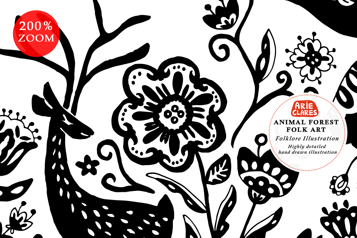 Animal Forest Folk Art, an Animal Illustration by Arie Clares (Photo 2 of 8)