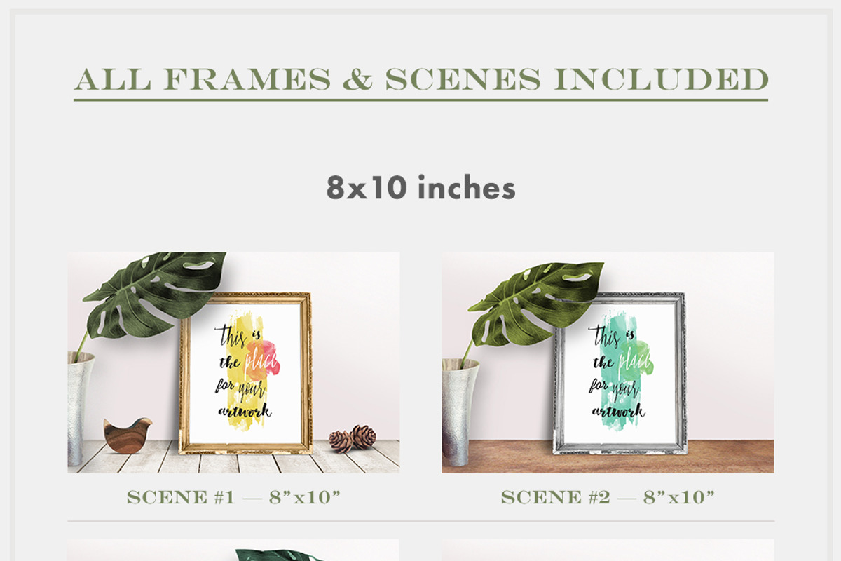 Editable Frame Mockups Scenes Bundle, a Print Template by Hype Your Prints (Photo 10 of 10)