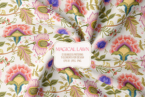 Magical Lawn Seamless Patterns