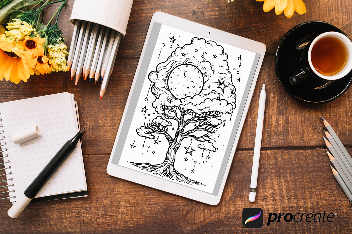 Coloring Pages For Adults and Kids, a Decorative Illustration by AlineArtStore (Photo 9 of 9)