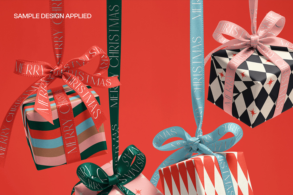 Four Hanging Gifts Mockup, a Packaging Mockup by creatsy5 (Photo 4 of 6)