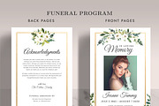 Funeral/ Memorial Card Program FP006, an Invitation Template by Draca Design Co (Thumbnail 1 of 3)