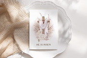 Easter Card Cross Art He Is Risen, a Card Template by PawGraphic (Thumbnail 4 of 10)