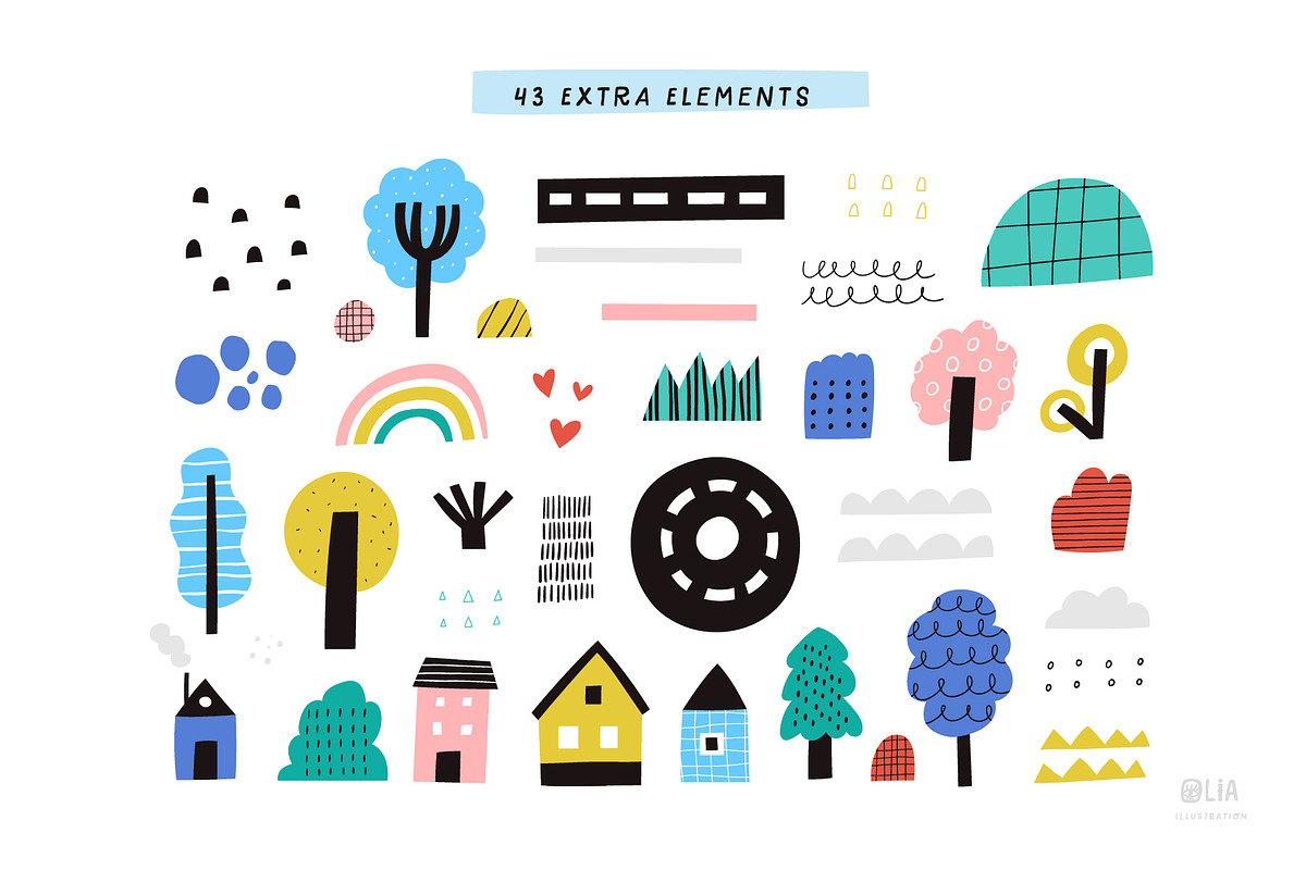 Cute Cars | Hand drawn clipart, a Transportation Illustration by Olia (Photo 3 of 11)