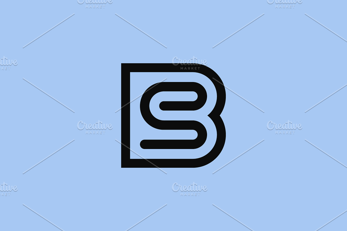 initial letter BS or SB modern logo, a Branding & Logo Template by Rasagama Studio