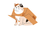 Cute, funny, comic cats. Cartoon set, an Animal Illustration by Good Studio (Thumbnail 15 of 20)