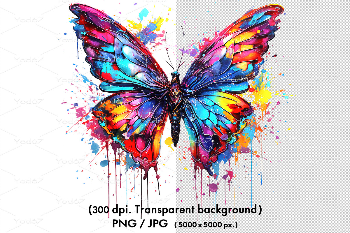 Butterfly for Sublimation Printing., an Animal Illustration by yod67 (Photo 1 of 10)