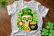 St Patricks Day Skull PNG, an Illustration by Canvas Craft (Thumbnail 4 of 4)