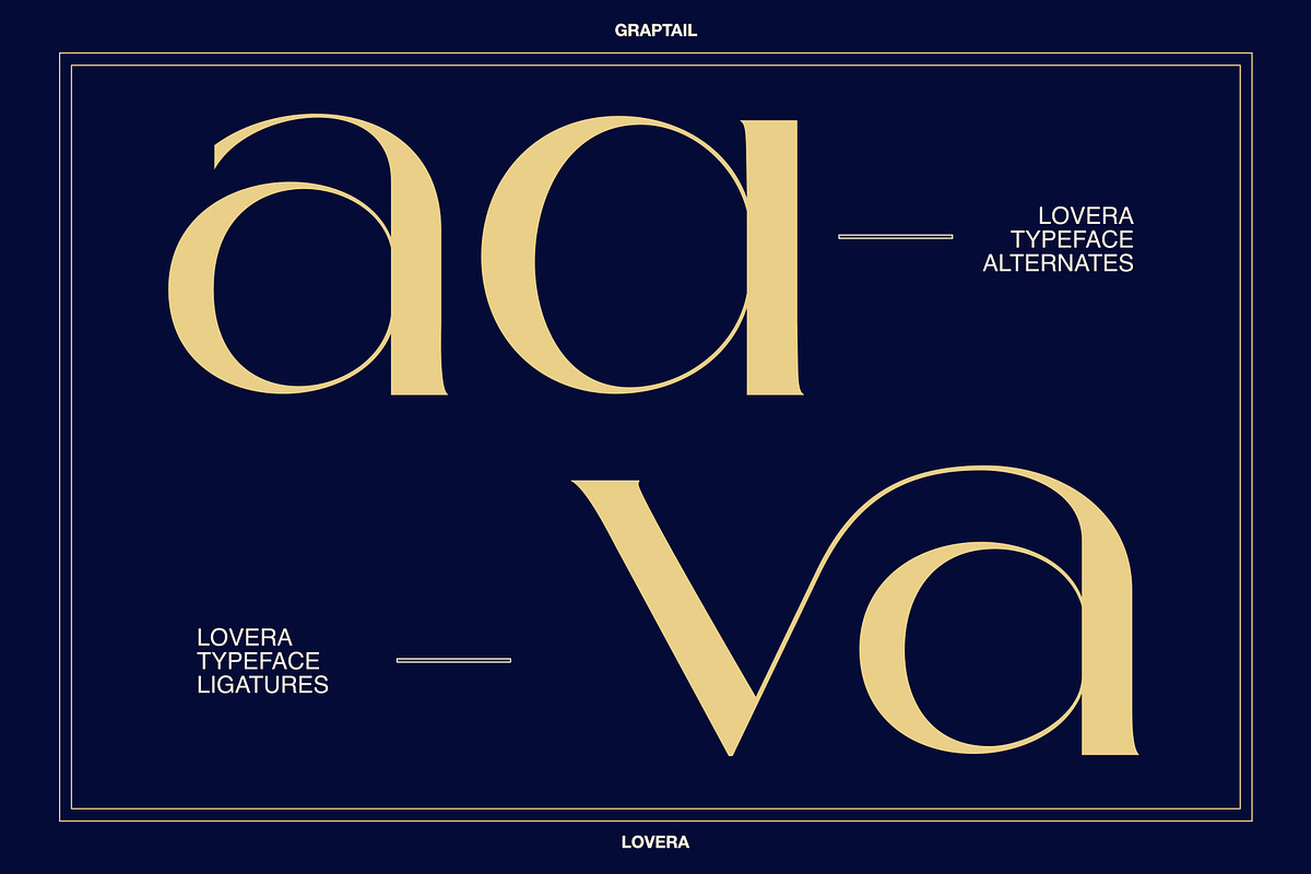Lovera - Art Deco Typeface, a Sans Serif Font by Graptail (Photo 2 of 12)