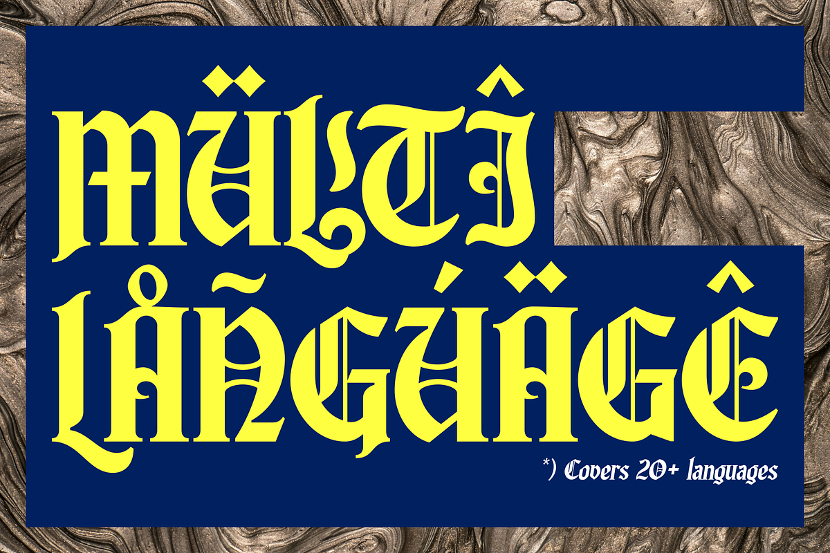 Letinegra | Modern Blackletter, a Blackletter Font by Twicolabs Fontdation (Photo 5 of 7)
