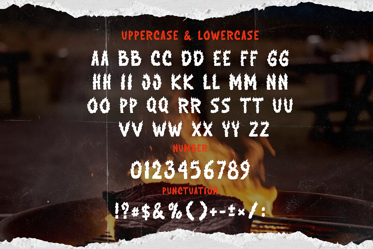 Bonfire Incinerate Fire Flames, a Blackletter Font by dansdesign (Photo 2 of 12)
