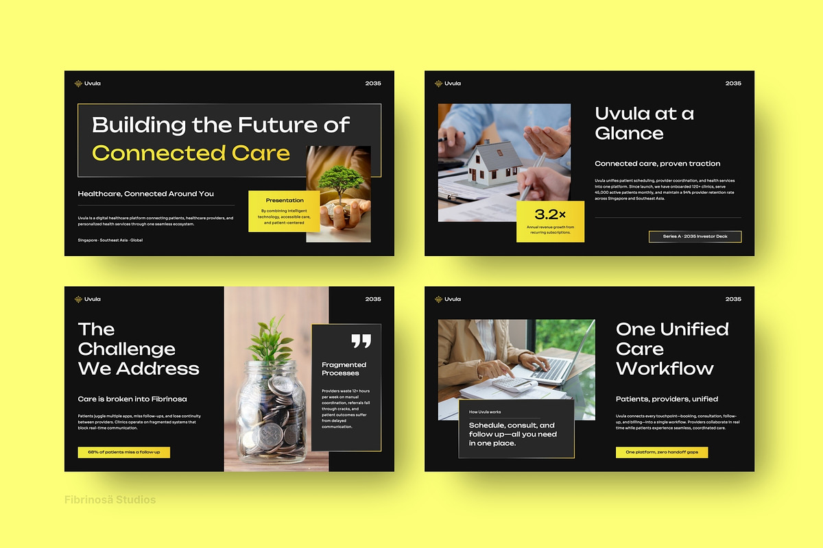 Healthcare Tech & Startup Pitch Deck, a Presentation Template by FIBRINOSÄ (Photo 3 of 7)