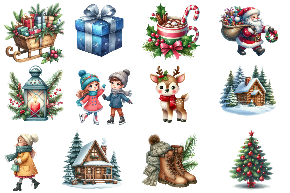Antique Nordic Chirstmas Day Clipart, an Illustration by Designworld (Photo 2 of 6)