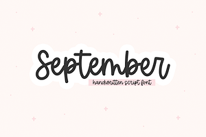 September | Handwritten Script Font, a Script Font by KA Designs
