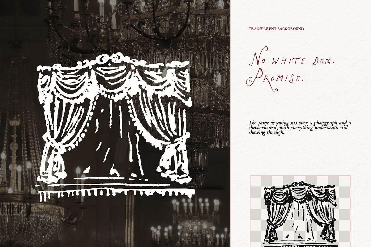 Cabaret Clipart, Burlesque Ink Set, a Person Illustration by The October Creative (Photo 7 of 12)