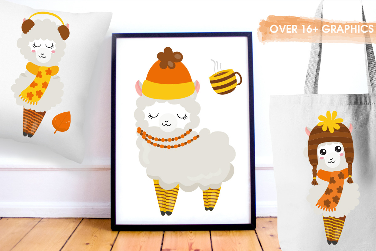 Fall Llama, an Illustration by PrettyBundles (Photo 5 of 5)