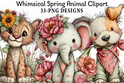 Whimsical Spring Animal Clipart, an Illustration by Daily.Designs (Thumbnail 1 of 8)