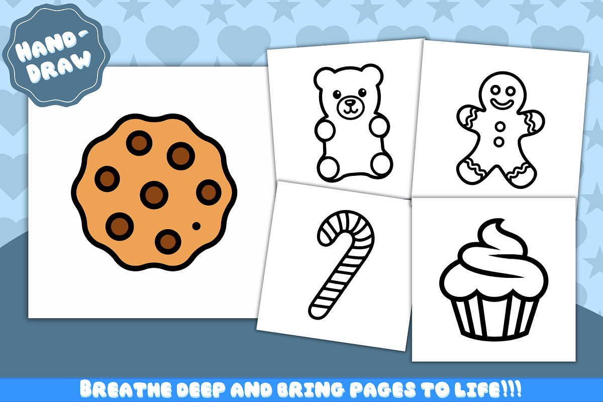 60 Cute Objects Coloring Pages, an Education Illustration by FunFact (Photo 4 of 5)
