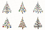 Christmas Lights Tree Clipart, an Illustration by OK Design (Thumbnail 2 of 5)