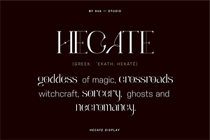 Hecate Display Font