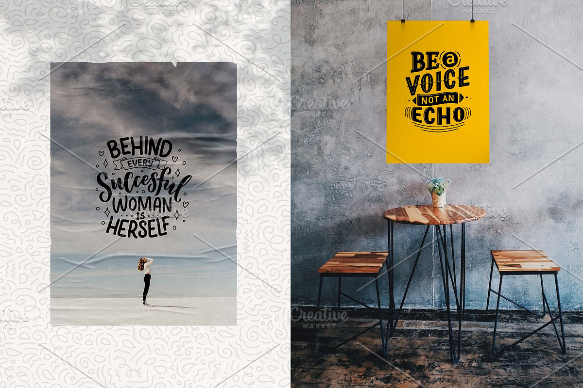 Woman Voice Lettering Quotes, a Decorative Illustration by Artlana (Photo 5 of 7)