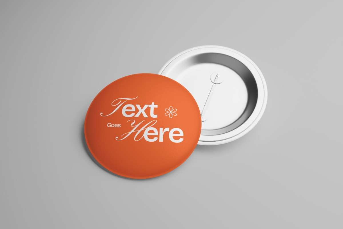 Circle Pin Button Mockup, a Product Mockup by graphicook (Photo 3 of 4)