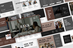 Raxa : Business Pitch Google Slides, a Presentation Template by Punkl Camp