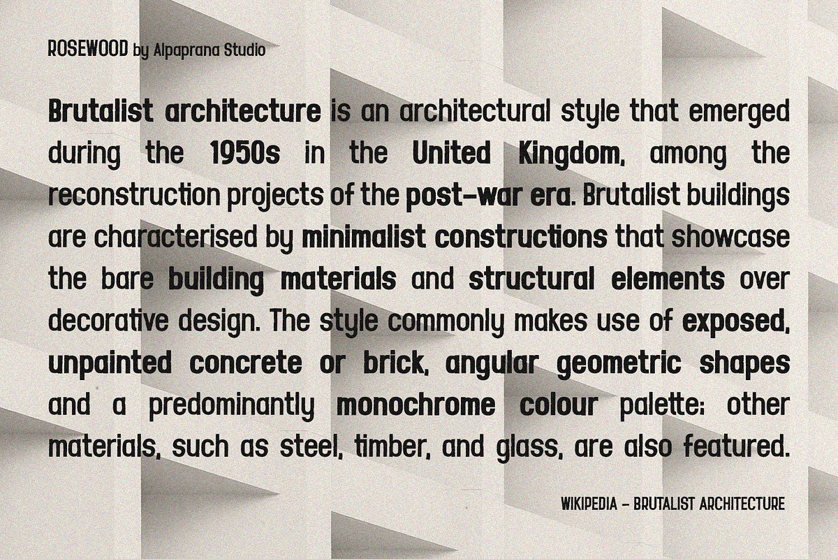 Rosewood - Sans Serif Font, a Sans Serif Font by Alpaprana (Photo 9 of 13)