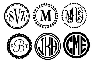 monogram frames & 10+ monogram svgs, an Illustration by palmettosvg
