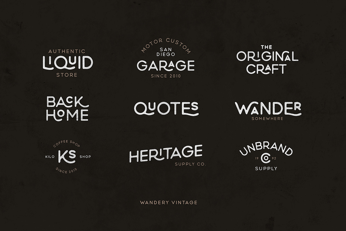 Wandery Modern x Vintage Typeface, a Sans Serif Font by Wandery Supply (Photo 13 of 14)