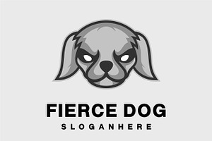 Fierce Dog Head Logo Abstract